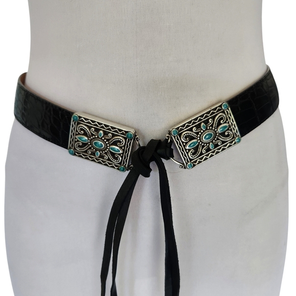Brighton Fringe Western Leather Belt New Size XL - Picture 1 of 15